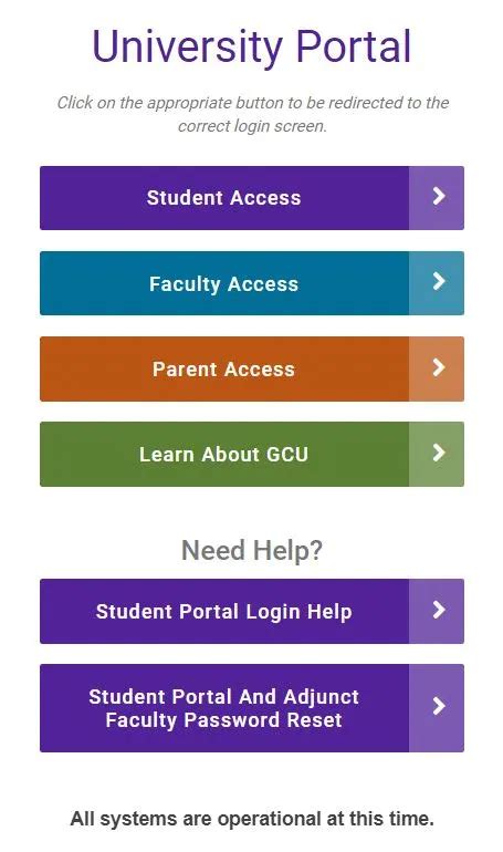 Gcu Portal